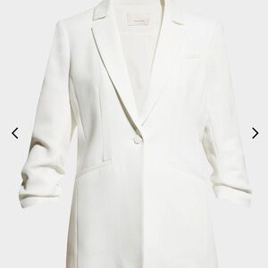 cinq a sept White Single-Button Tailored Blazer